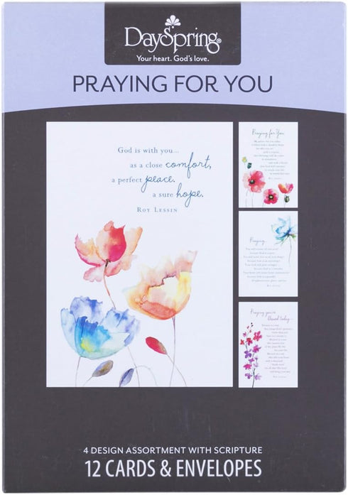Dayspring - Roy Lessin - 12 Boxed Cards, KJV (77546) - Praying for You, Meet Me in the Meadow, Multi