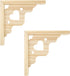 Mcredy 2 PCS Decorative Shelf Brackets 7.09 Inch Wooden Shelf Brackets with