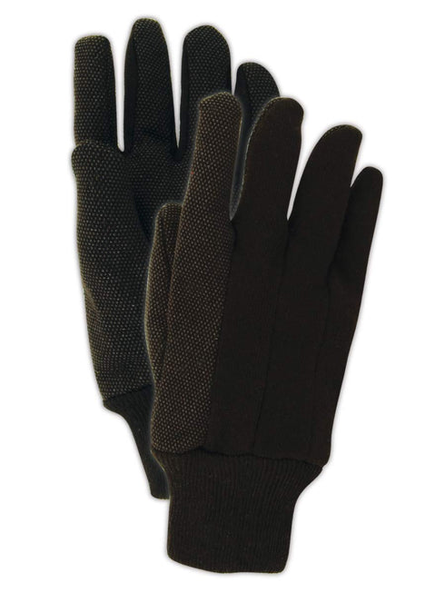 MAGID T92CP MultiMaster PVC Dotted Jersey Gloves, Large, Brown, 12 Pack