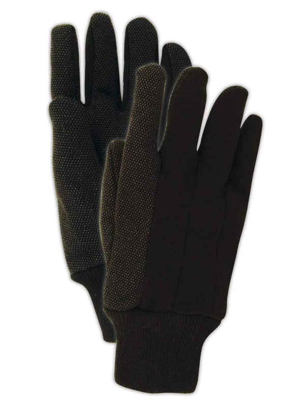 MAGID T92CP MultiMaster PVC Dotted Jersey Gloves, Large, Brown, 12 Pack
