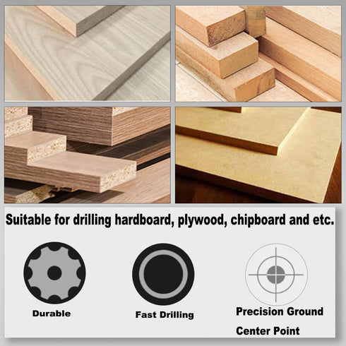 Utoolmart Brad Point Drill Bits for Wood, 13mm x 70mm HSS Stubby Drill Bit with 10mm Shank, 1pcs