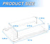 Clear Index Card Storage Holder for Desk, Acrylic Small Cards Holders Postcard Stand Display Rack, Fit 3" x 5" Cards