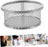 Paper Clip Barrel Office Desk Supplies, Metal Silver Holders for Small Things, Mesh Containers for Desk