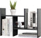 TY ARTS & CULTURE Expandable Wood Desktop Storage Organizer - Multipurpose Desk Bookshelf Display Shelf Rack, Black