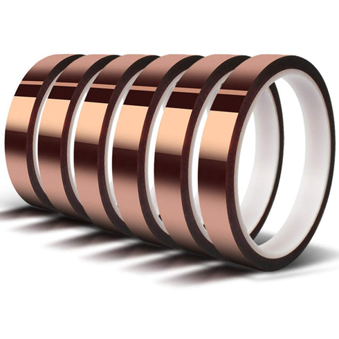 Heat Tape for Sublimation Transfer, Heat Resistant Adhesive Transfer Tape, No Residue, 6 Rolls 10mm x 33m (108ft)