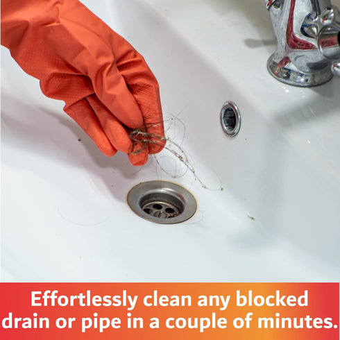 22" B113C Long Sink Drain Brush Slim Snake Hair Clog Remover Tool for Shower, Tub and Sink - Pipe/Tube Brush for Small
