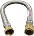 EZ-Fluid 3/4" Compression x 3/4"FIP x 12" Braided Flexible Stainless Steel Water Heater Connector Supply Line, 1-Pack