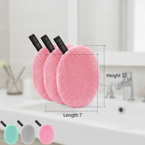 LuxoCare 3 Intimate Washcloths pcs Intimate Wash Pads, Towels Soft Microfiber for Feminine Hygiene, Postpartum Care