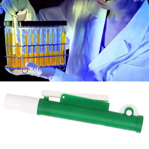 Pipette Pipet Pump, 10ml Green Filler for Disposable Plastic and Glass Pipettes