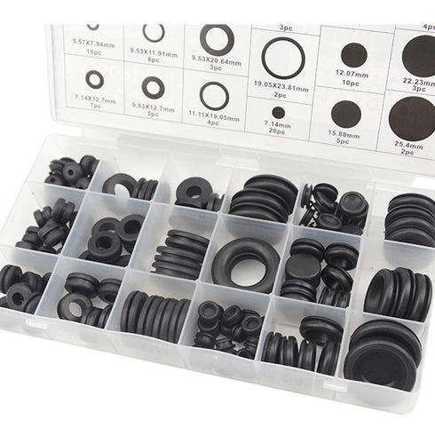 XINGYHENG 125Pcs Rubber Grommets Assortment Set, 18 Sizes for Plumbing and General Repair