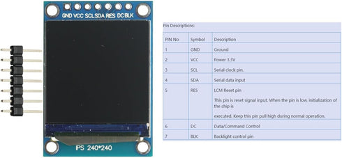 GODIYMODULES 2 1.3 Inch 3.3V 7PIN ST7789 240 240 240x240 STM32 C51 Pcs IPS Full Color TFT Display Screen Drive IC * LCD