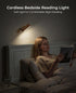 360 Wood LED Wall Sconce, Magnetic Rotatable Wall Mounted Night Light & Reading Light, Small Rechargeable Battery