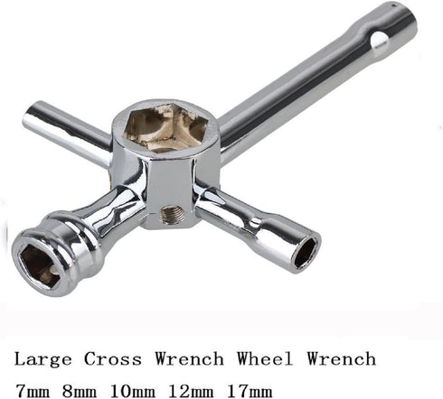 Share Goo Aluminium Cross Wrenches Sleeve 4mm to 17mm Glow Plug Socket Hex Driver for RC Car Truck Crawler