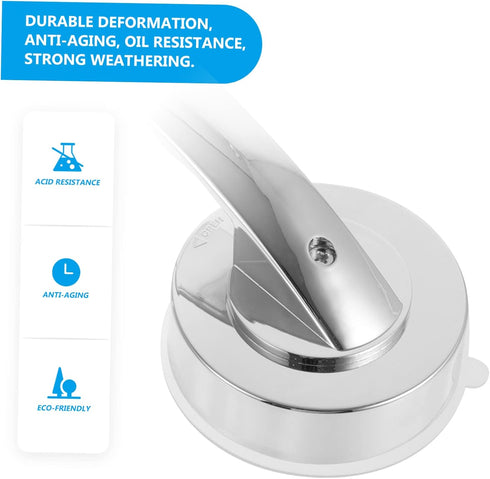 2pcs Lurrose Bathroom Fixtures Grab Bars for Shower Knobs Suction Grip Bars Door Handles for Seniors Elderly