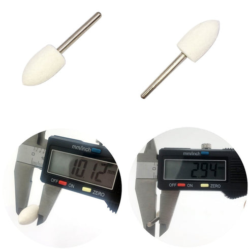 Buffing Wheel Polishing Bits Kit, Wool Felt Aluminum Polishing Kit, Point Mandrel Rotary Tool Accessories, 1/8 Inch