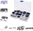CHENBO 620pcs 2.54mm/0.1" Connectors Wire Jumper Cable Pin Header Connector Housing Assortment Kit Male Female Crimp Pin Connector Terminal Pitch With Plastic Box by CHENBO