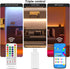16.4FT 6000K 4 1 12V BTF-LIGHTING RGBW Bluetooth Music APP LED Strip Lights RGB+Cool White Colors in LED Color Changing