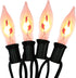 Halloween Flickering Flame String Lights, 10Ft Outdoor Christmas Lights 10 Flicker Flame