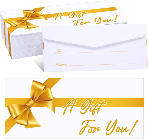 Lincia 200 Pcs Yellow Christmas Money Envelopes, 2.9" x 6.5", Cash Currency Holder for Gifts, Office, Wedding, Birthday