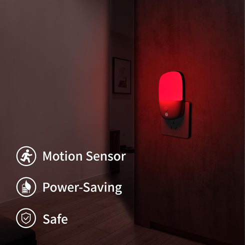 Omndpou 670nm Bulbs Sleep-2 Function,Dimmable Bulbs 2 Pack Red Light Night Light for Color Modes (Red,Yellow)