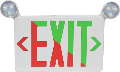RP Lighting + Fans Pike Dual Color LED Exit Sign with Self-Diagnostic Option - White