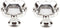 SANCHAKOU Crystal Door Knobs 2 Pcs 1.25 * 1.14Inch Single Hole Acrylic Drawer
