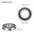 uxcell 4 Pcs 16004-2RS Deep Groove Ball Bearing, 20mm x 42mm x 8mm, High Carbon Chrome Steel