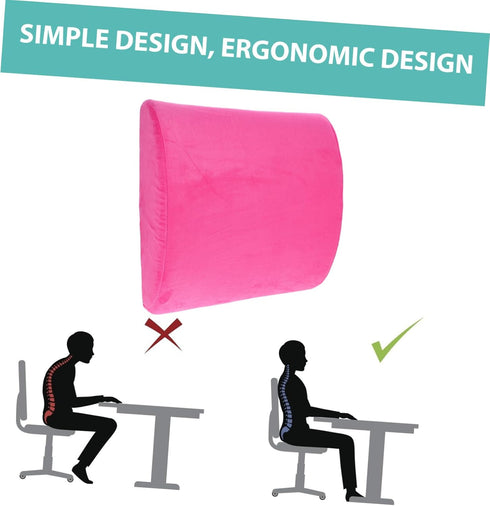 Comfortable Memory Foam Lumbar Support Pillow for Office and Car Use