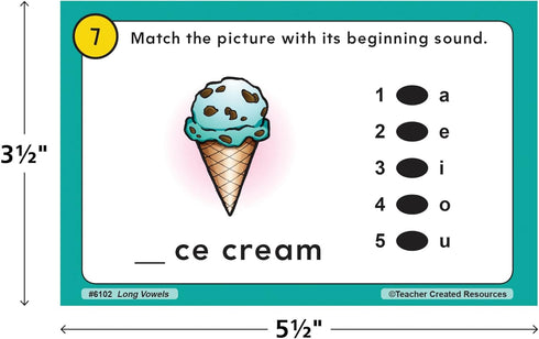 Teacher Created Resources Power Pen Learning Cards: Long Vowels, Model: 6102