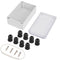 Junction Box 230x150x87mm, Grey ABS Plastic DIY Electrical Project Case with Clear Cover IP65 Waterproof Dustproof