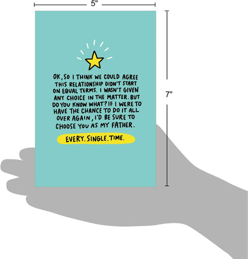 NobleWorks Funny Father's Day Card for Dad, Pa, Pop, Stepfather with Envelope - Humor Greeting Card