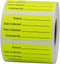 Medical Healthcare Specimen Collection Labels, 1 x 2" Inch Rectangles, 500 Total Per Roll