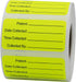 Medical Healthcare Specimen Collection Labels, 1 x 2" Inch Rectangles, 500 Total Per Roll