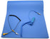ESD High Temperature Mat Kit, 16" x 24" x 0.08", Blue Anti-Static Mat with Wrist Strap and Grounding Cord