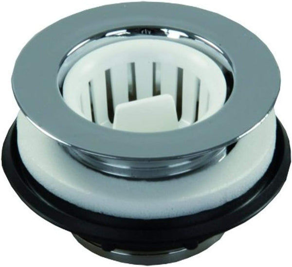 JR Products 95035 Strainer with Threaded Basket - Chrome by JR Products