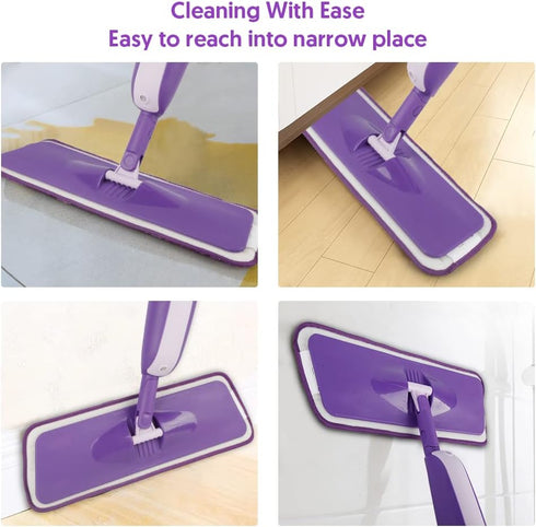 3 2 Commercial Spray Mops for Hardwood Floor Cleaning: MEXERRIS Floor Mop with Washable Pads for Swiffer Powermop - Wet
