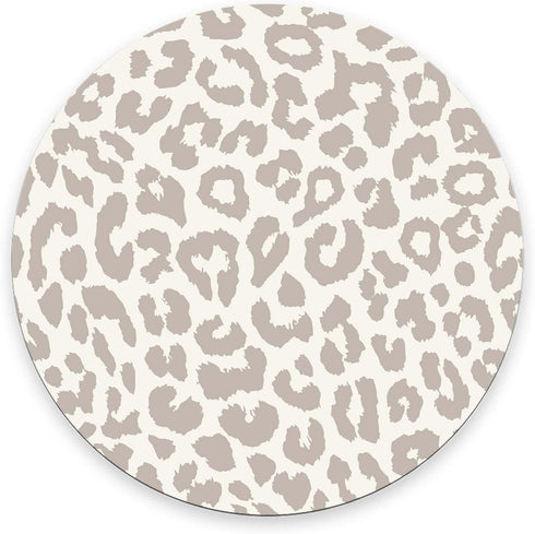Nphuriy Mouse Pad, Grey Leopard Mouse Pad, Washable Round Cloth Mousepad for Gaming