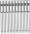SL2.5 Slotted Screwdriver Bits, 10Pcs Magnetic Flat Head S2 Power Tool, 1/4 Inch Hex Shank 2inch Length