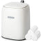 Mini Countertop Trash Can with Press Type Lid, 1.5 L / 0.40 Gal Wastebasket Dispenser, 3 Rolls of Trash Bags (White)