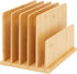 Paper Junkie Bamboo Wooden Mail Holder, 5 Slots File Sorter for Letter and Folder Document Storage, Home Organization