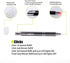 GS GLOWSEEN Lighted Tip Penlight, LED Ballpoint Flashlight Writing Pens, 2 PK (Red Light)