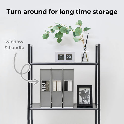 carrotez Open Front Magazine File Holder, Plastic Vertical File Organizers for Desk, Office Organization Essentials,