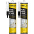 Stanley Hybrid Polymer Multi Bond & Seal: 2x9.8 fl.oz. Bonding and Sealing Caulk for Roofing, Eco-Friendly Adhesives