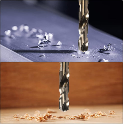 uxcell Reduced Shank Twist Drill Bits, 14mm High Speed Steel with 10mm Shank for Metal and Plastic