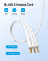 TROND Flat Extension Cord 6 Feet, Flat Plug Power Strip, 3 Prong Grounded 3 Outlets for Indoor Use