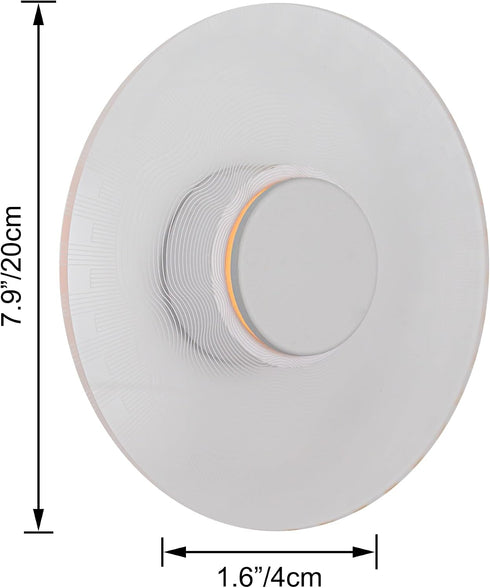 Dimmable Remote Control Acrylic Wall Sconce Battery Wall Hanging Wall Lamp No Wiring Needed, Color Changing and RGB LED