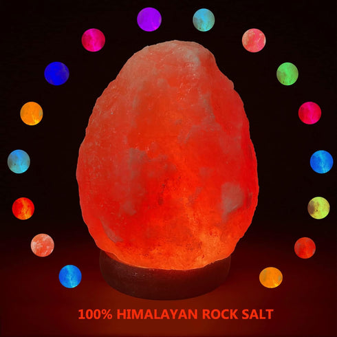 16 Dimmable MINGRI Himalayan Salt Lamp Night Light Rock Colors Changing Updated,USB Remote Control Natural Rock Lamp