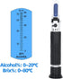 VGVGV 0-80% Brix Refractometer, Alcohol Refractometer Handheld ATC Spirits Tester Meter Alcoholometer Detector Monitor