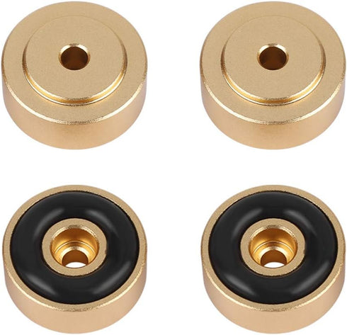 Aluminum Alloy Anti Vibration Amplifier Feet, 4PCS Shock Absorber Pads for Speakers (20 * 8mm, Gold)