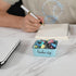 Farmhouse Square Paper Clip and Binder Clip Holders, Ceramic Dispenser Organizer for Desk, Cute Office Holder